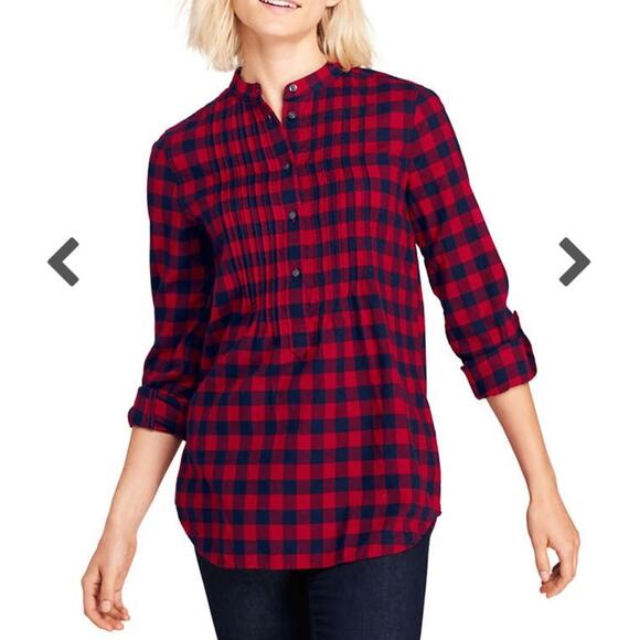 Lands' End Tops - Lands End Flannel Tunic